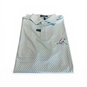 Live Forever Golf Teal Rex Golf Polo