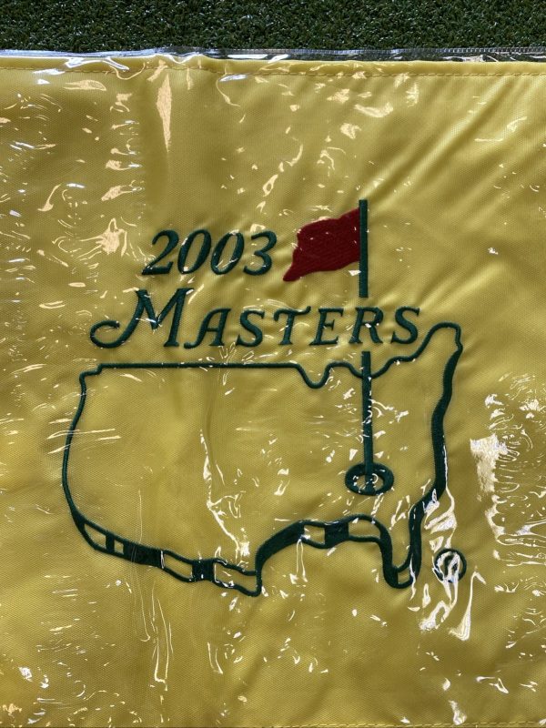 New 2003 Masters Augusta National Golf Flag Yellow