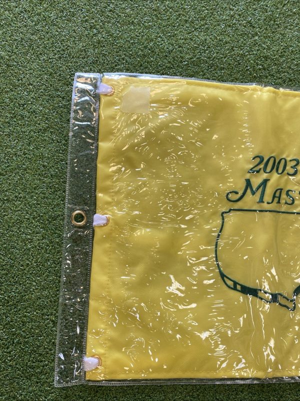 New 2003 Masters Augusta National Golf Flag Yellow