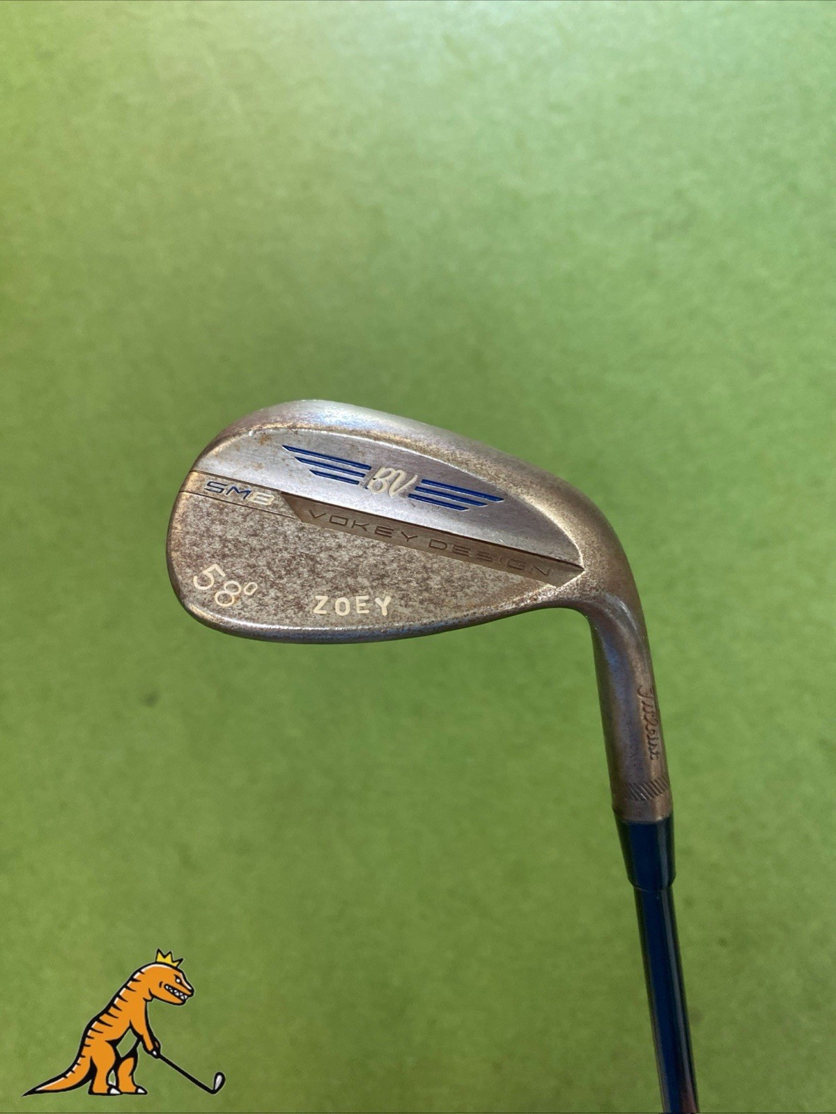 Tour Issue Titleist Vokey SM8 Raw 58* Lob Wedge L Grind Dynamic Gold Steel