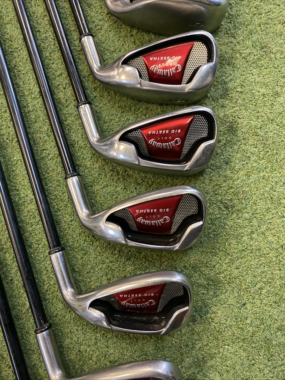 Used Callaway Big Bertha Iron Set 4-PW-SW-LW 75g Graphite Regular Flex - Image 5