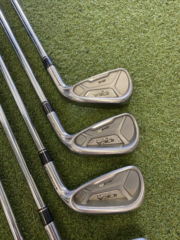 Used RH Adams Idea a4R Iron Set 5-Gap Wedge Regular Flex Steel *No P Wedge
