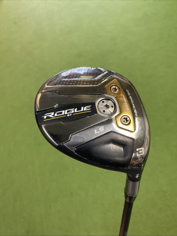 Used RH Callaway Rogue ST LS 15* 3-Wood HZRDUS Black 70g Graphite Stiff Flex