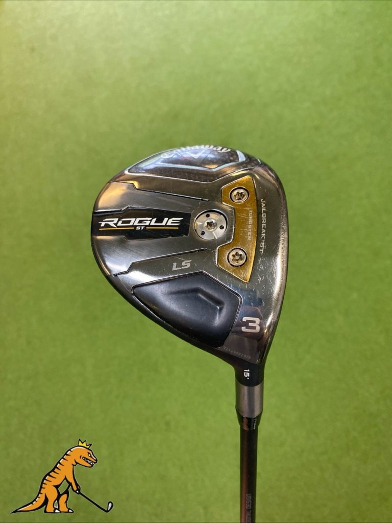Used RH Callaway Rogue ST LS 15* 3-Wood HZRDUS Black 70g Graphite Stiff Flex