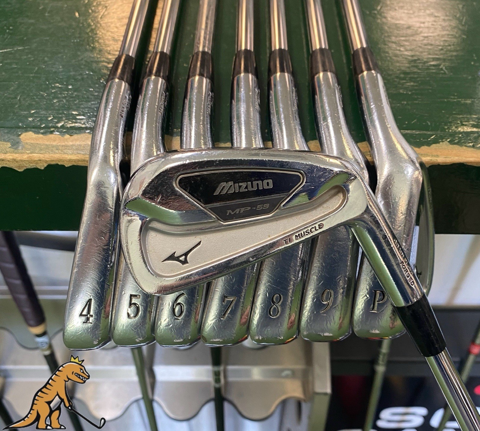 Used RH Mizuno MP-59 Iron Set 3-PW Dynamic Gold S300 Stiff Flex Steel