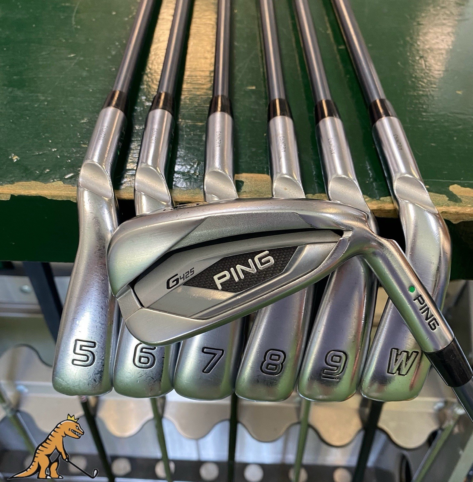 Used RH Ping G425 Green Dot Iron Set 4-PW Alta CB SR Graphite