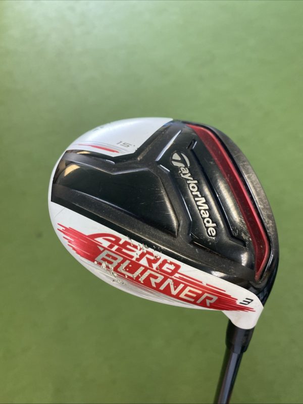 Used RH TaylorMade Aeroburner 15* 3-Wood Speeder Evolution Graphite Stiff Flex - Image 3