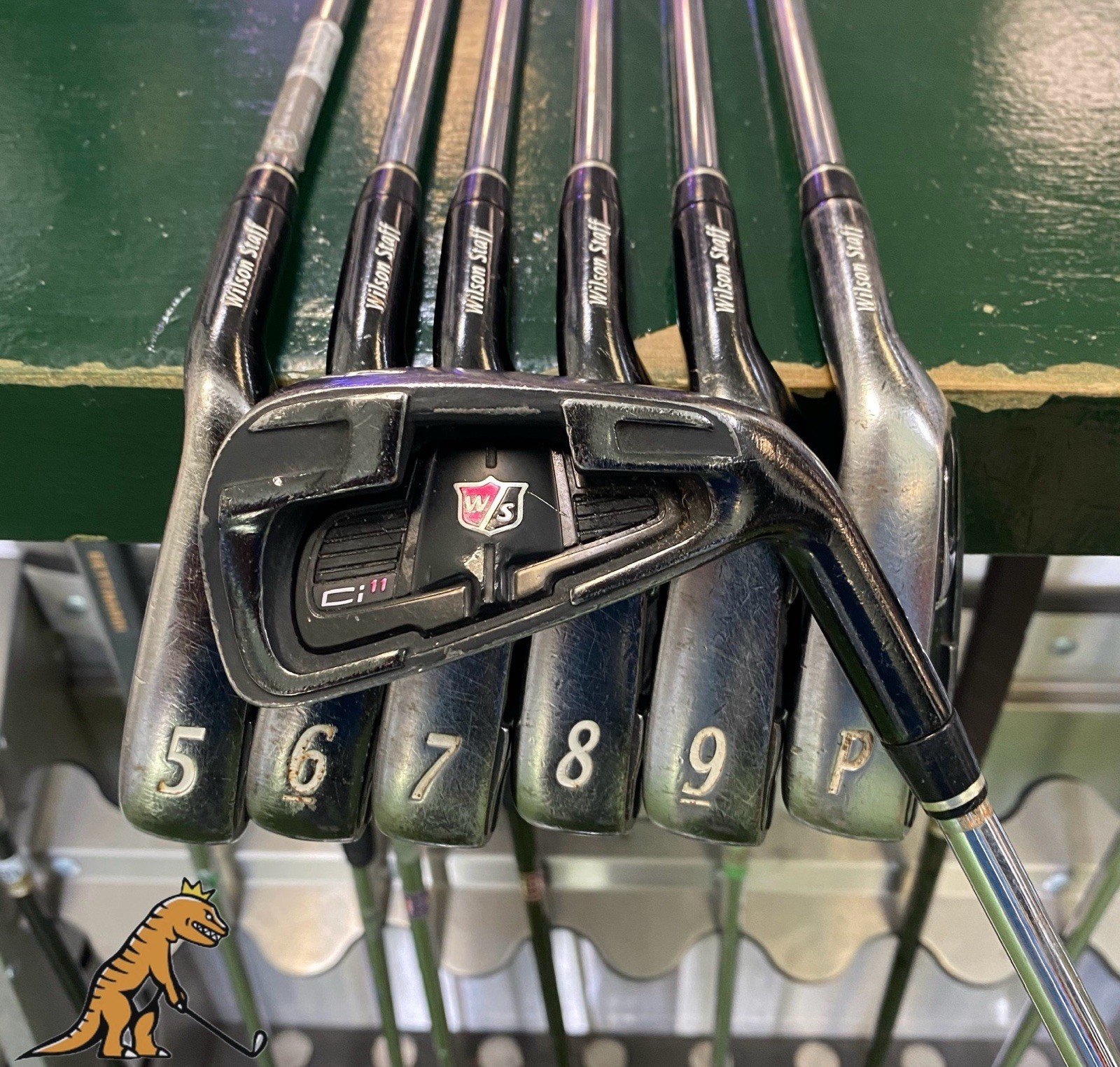 Used RH Wilson Staff Ci11 Black Iron Set 4-PW True Temper Steel Regular Flex