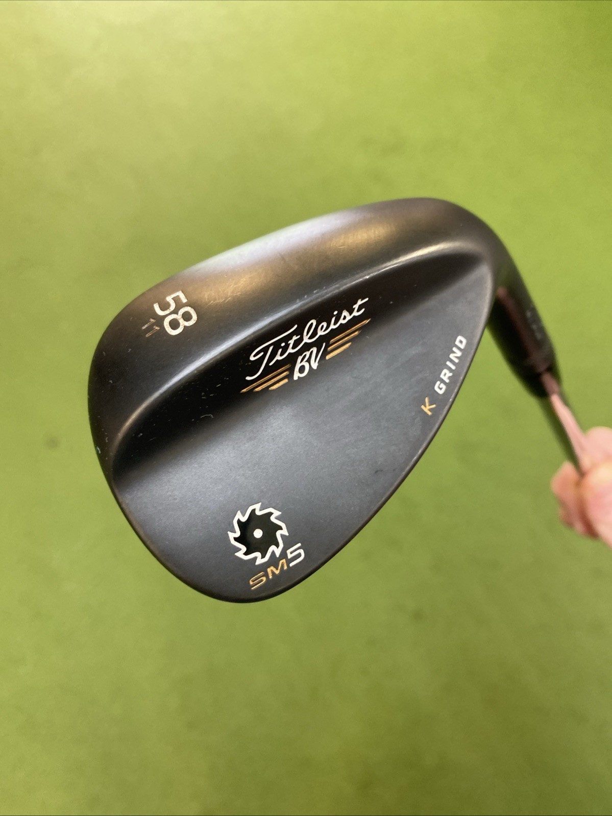 RH Titleist Vokey SM5 Jet Black 58.11* Lob Wedge Steel Wedge Flex - Image 3