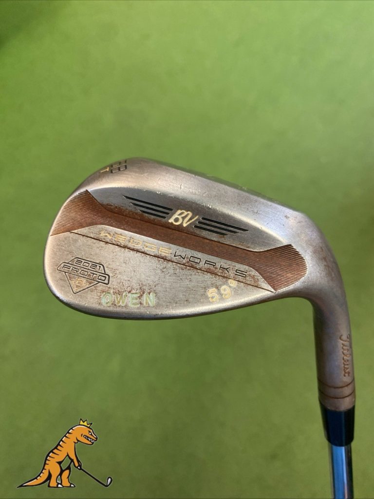 Tour Issue Titleist Vokey Wedge Works 2021 Proto 59* Lob Wedge Raw T Grind