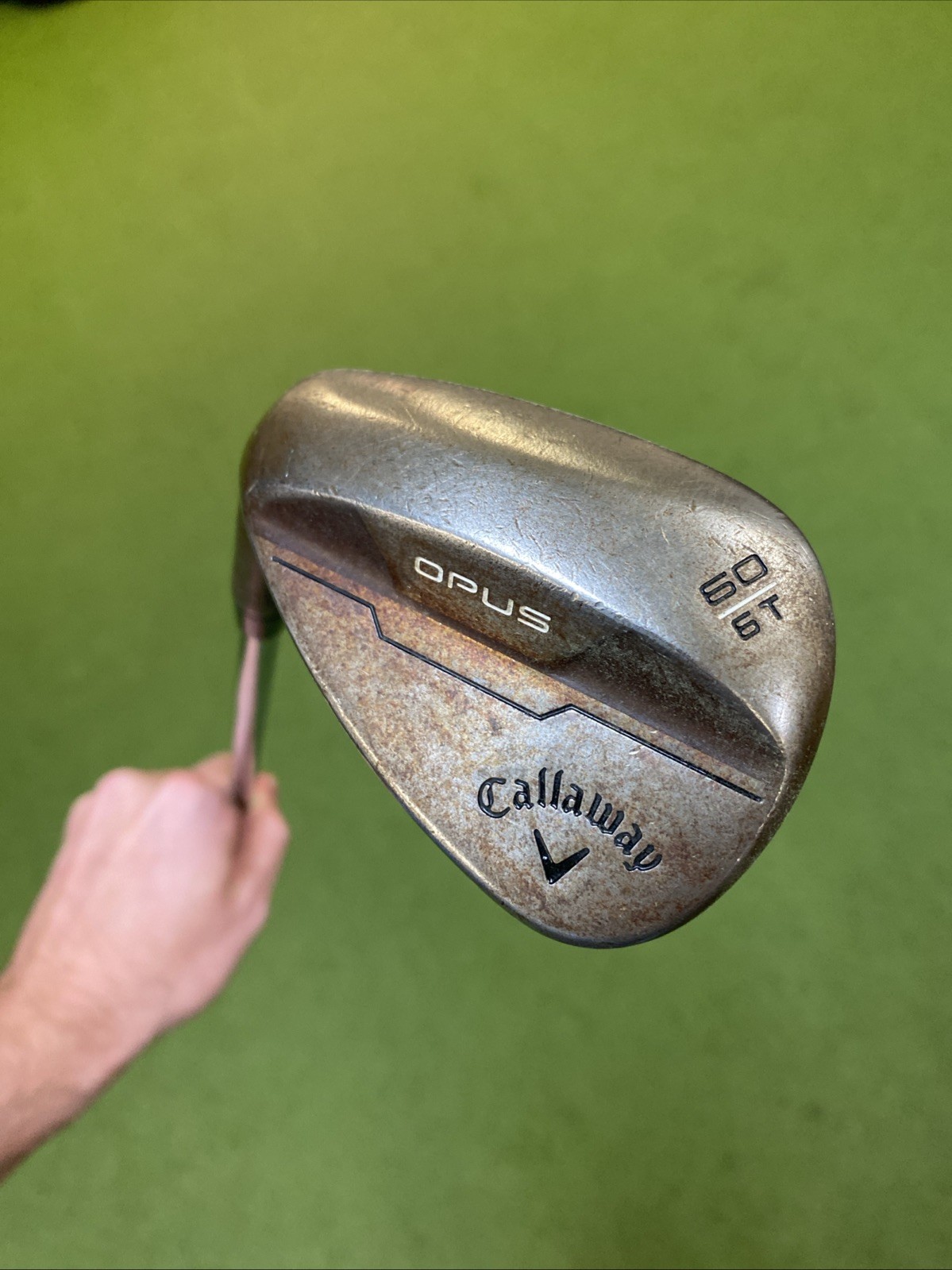 Used LH Callaway Opus Raw 60.06* T Grind Lob Wedge Dynamic Gold Tour Issue - Image 3