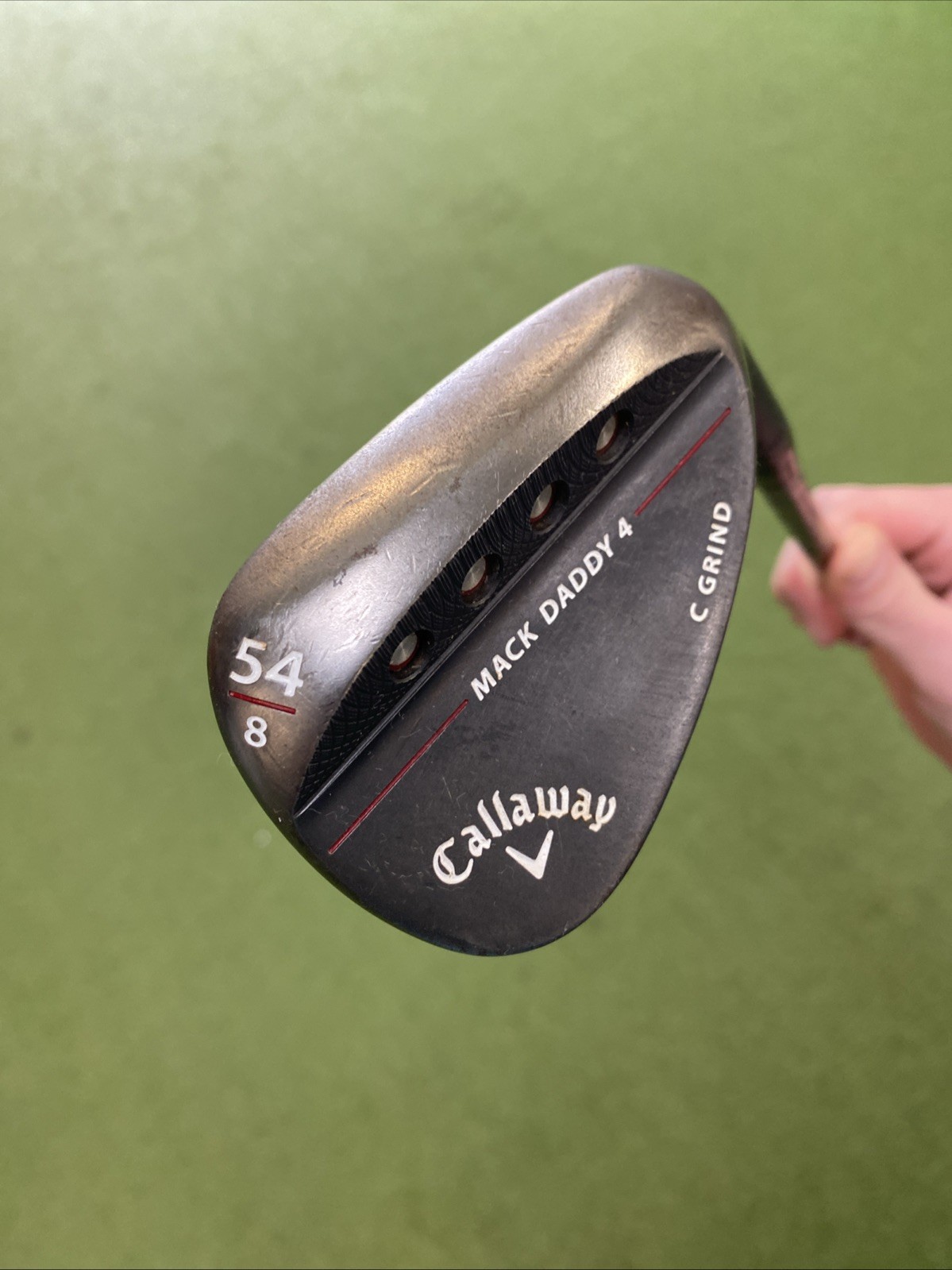 Used RH Callaway Mack Daddy 4 Black 54.08* Sand Wedge Pured Catalyst 50g Seniors - Image 3