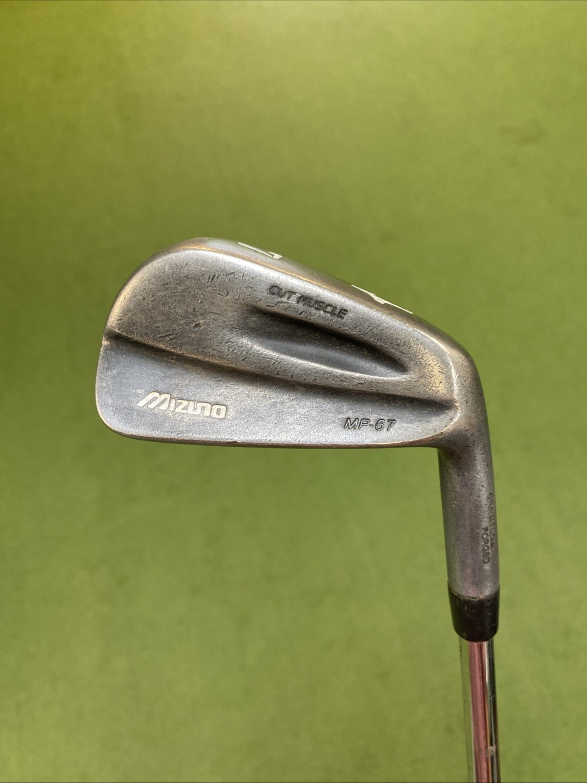 Used RH Mizuno MP-67 Raw Black Iron Set 3-PW Dynamic Gold S300 Stiff Flex Steel - Image 11