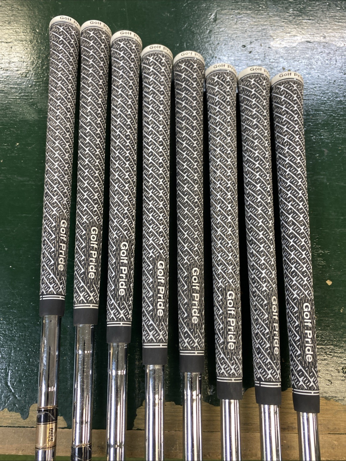 Used RH Mizuno MP-67 Raw Black Iron Set 3-PW Dynamic Gold S300 Stiff Flex Steel - Image 20