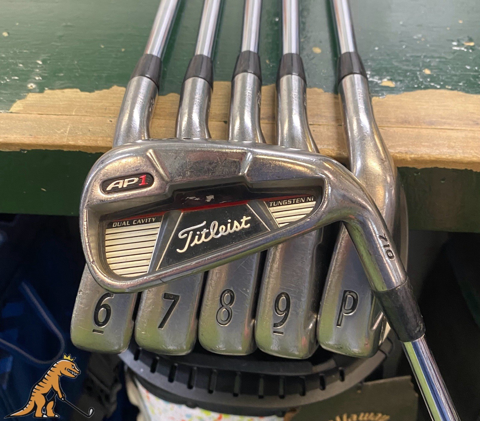 Used RH Titleist 710 AP1 Iron Set 5-PW Dynamic Gold Stiff Flex Steel