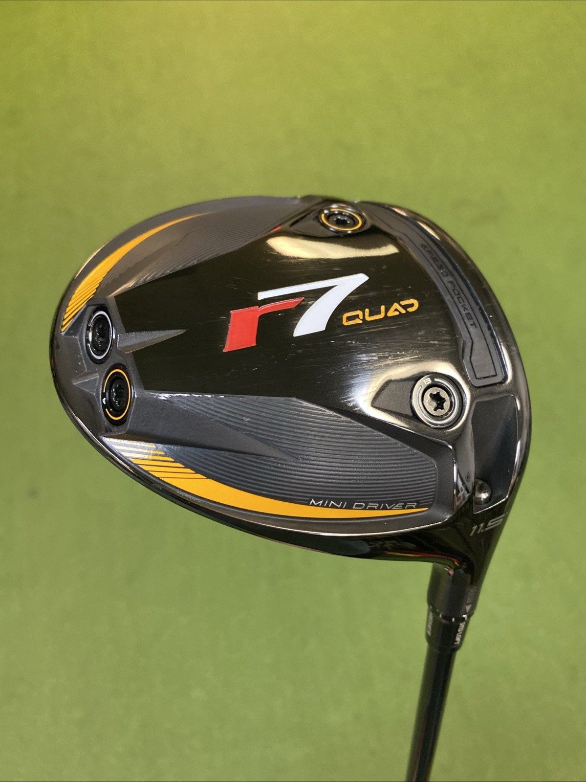 RH TaylorMade r7 Quad 11.5* Mini Driver Fujikura Speeder 50g Regular Flex + HC - Image 3