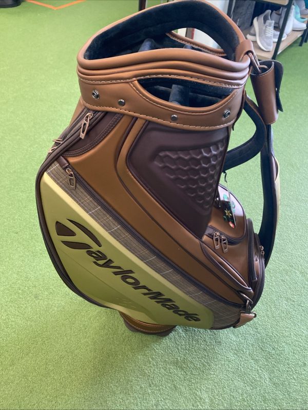 TaylorMade 2022 British Open Limited Staff Bag Brown Leather 6-Way - Image 3