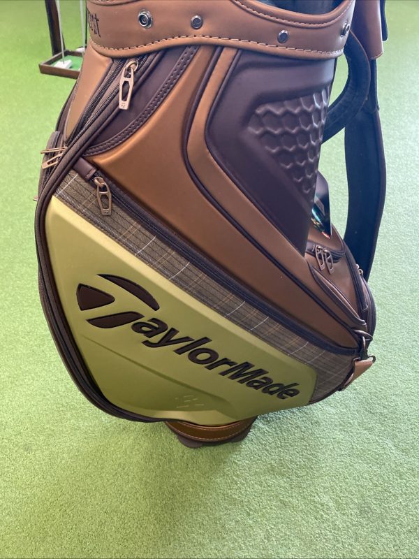 TaylorMade 2022 British Open Limited Staff Bag Brown Leather 6-Way - Image 4