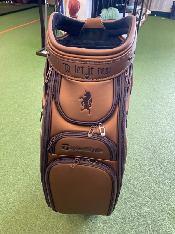 TaylorMade 2022 British Open Limited Staff Bag Brown Leather 6-Way - Image 5