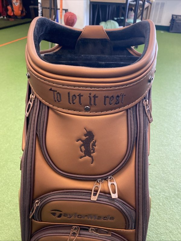 TaylorMade 2022 British Open Limited Staff Bag Brown Leather 6-Way - Image 7