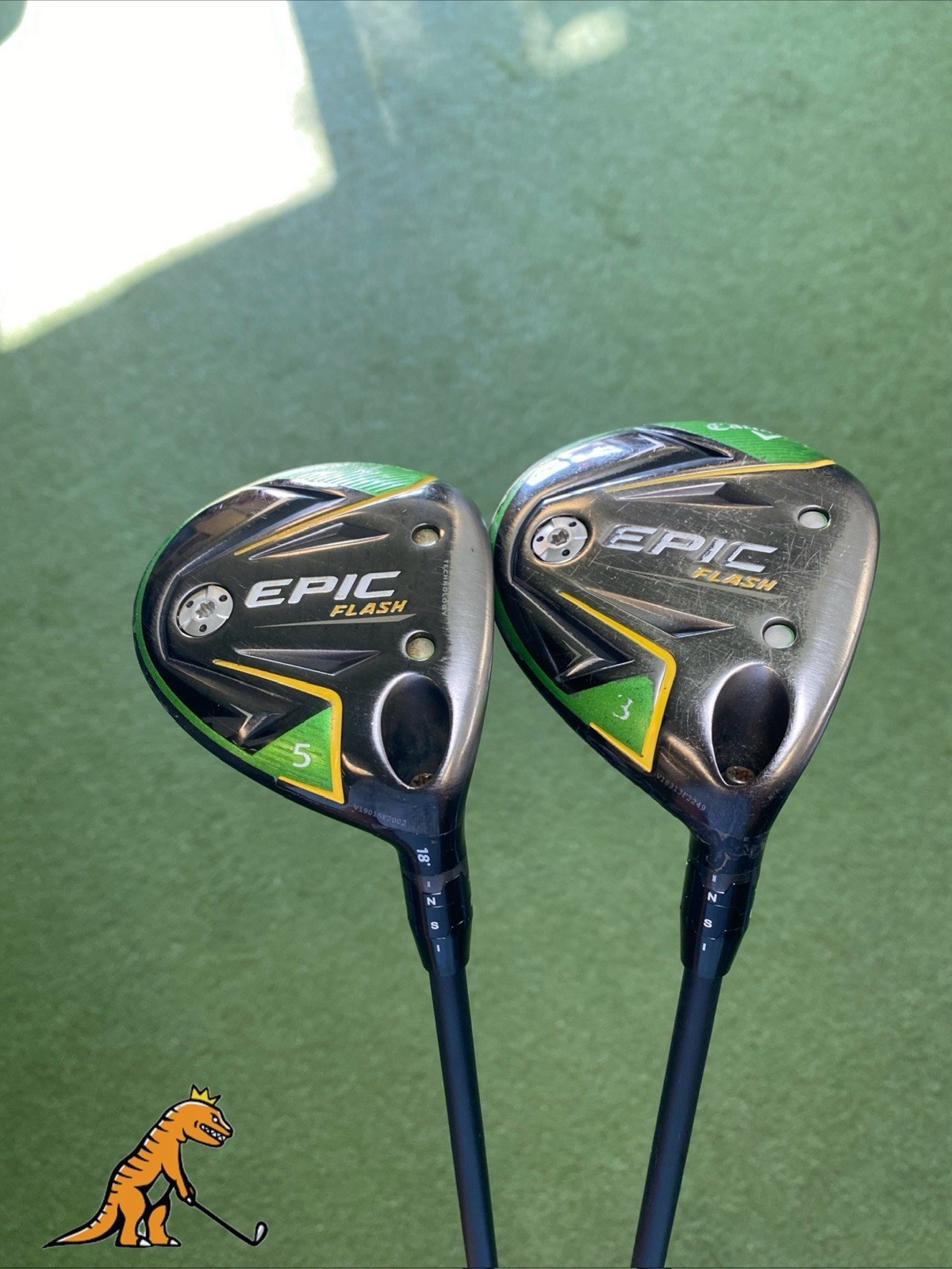 Used Callaway Epic Flash 3-Wood, 5-Wood Set HZRDUS Hand Crafted Stiff Flex