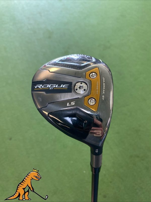Used RH Callaway Rogue ST LS 15* 3-Wood HZRDUS Hand Crafted Graphite Extra Stiff