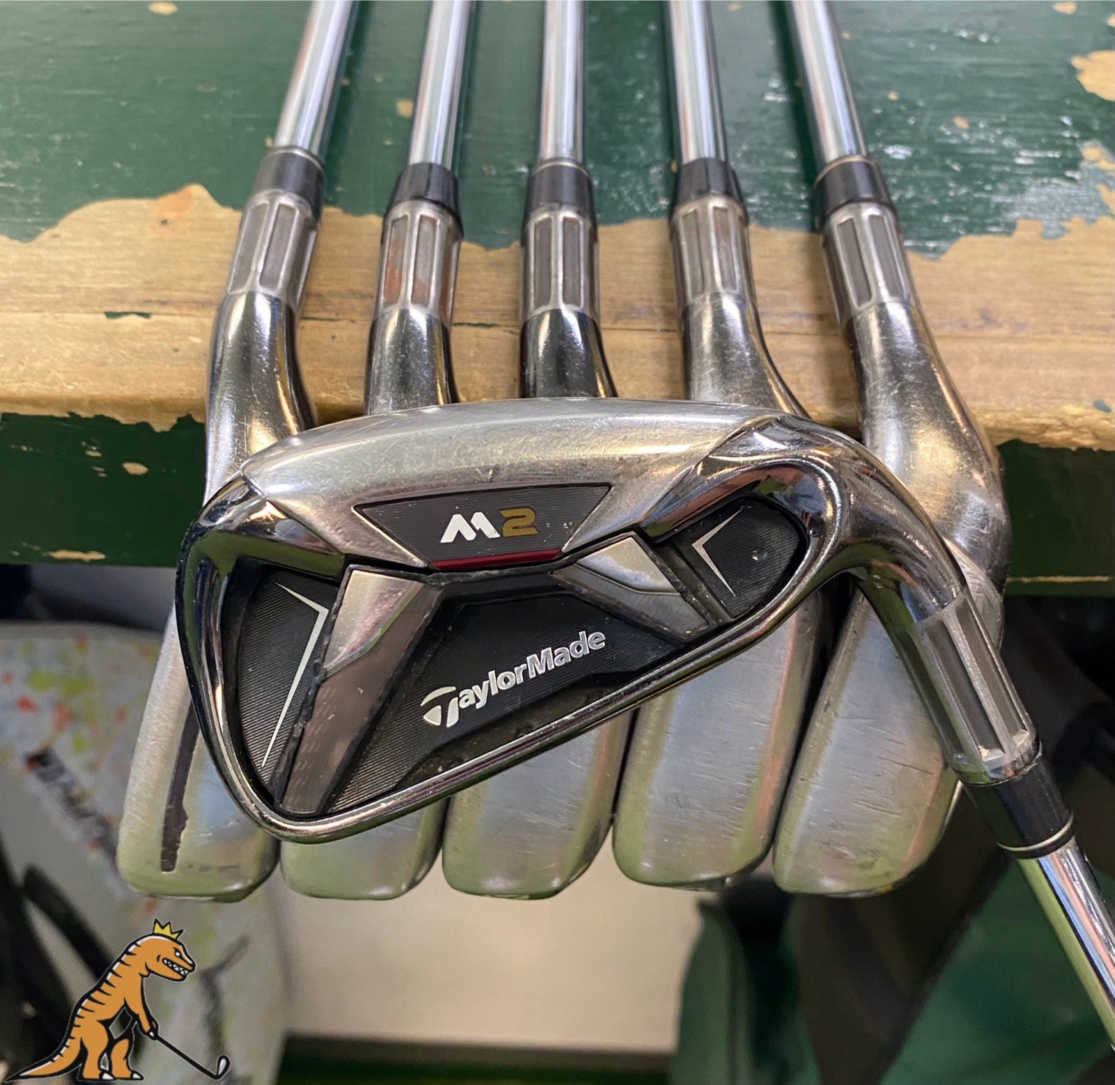 Used RH TaylorMade M2 Black Iron Set 6-PW-GW KBS Max 85g Stiff Flex Steel