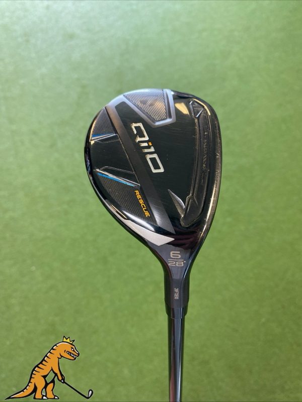 Used RH TaylorMade Qi10 Rescue 28* 6 Hybrid Fujikura Ventus Graphite Senior + HC