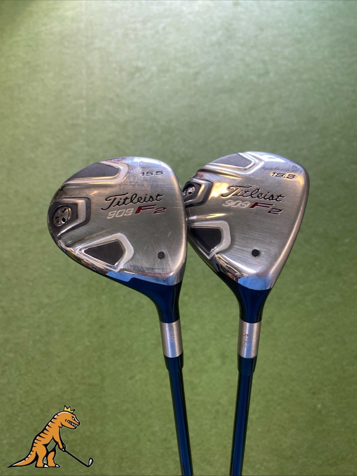 Used Titleist 909F2 Wood Set 15.5*, 18.5* Aldila Voodoo Stiff Flex Graphite