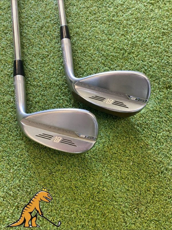 Used Titleist Vokey SM8 Tour Chrome Wedge Set 50*, 58* NS Pro Stiff Steel