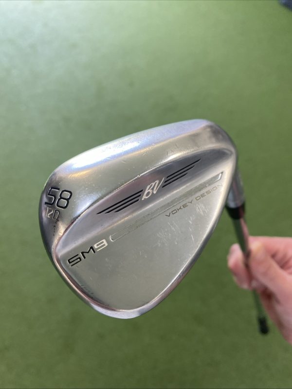 Used Titleist Vokey SM9 Tour Chrome 58.12* Lob Wedge BV Steel Wedge Flex - Image 3
