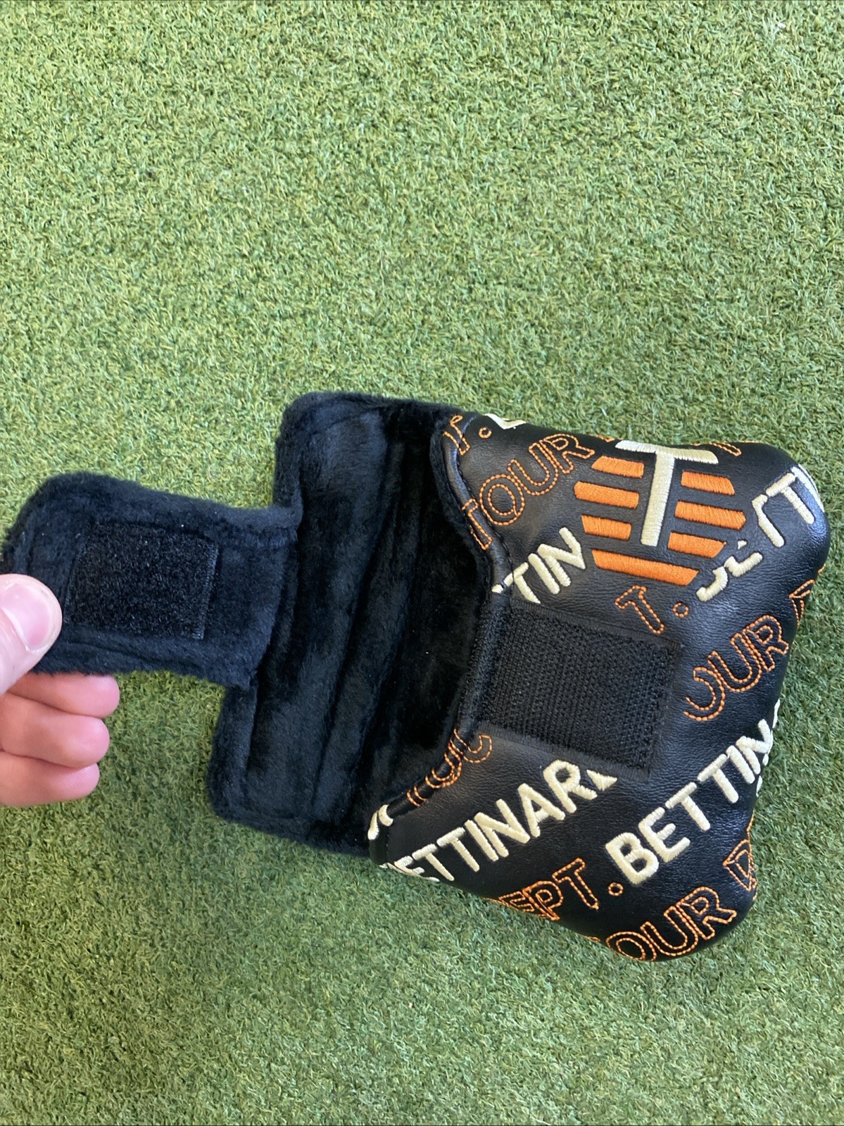 Bettinardi Tour Dept Hive Mallet Putter Head Cover Orange/Black - Image 5