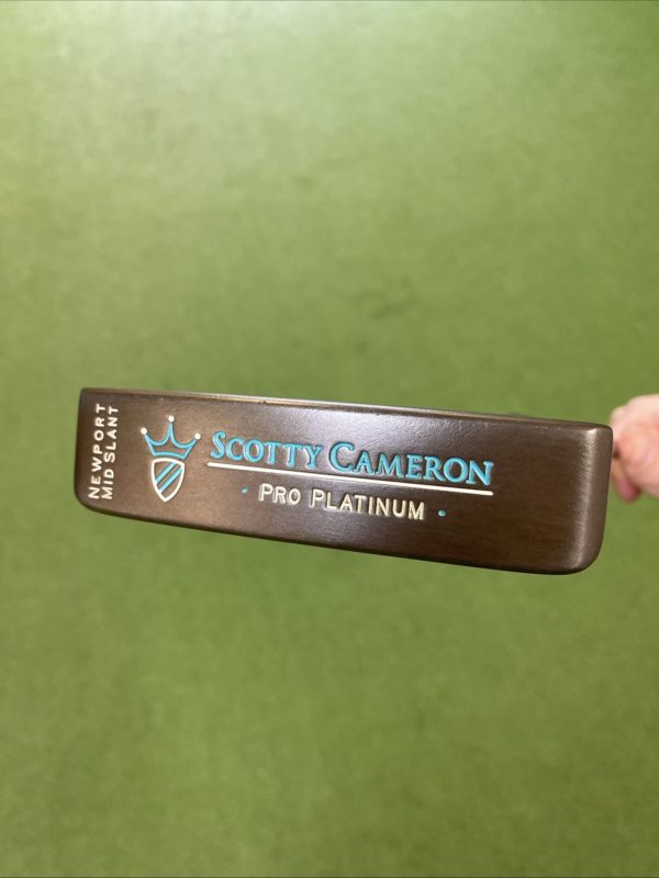 Tour Issue Scotty Cameron Newport Mid Slant Pro Platinum 34” Blade Putter - Image 3