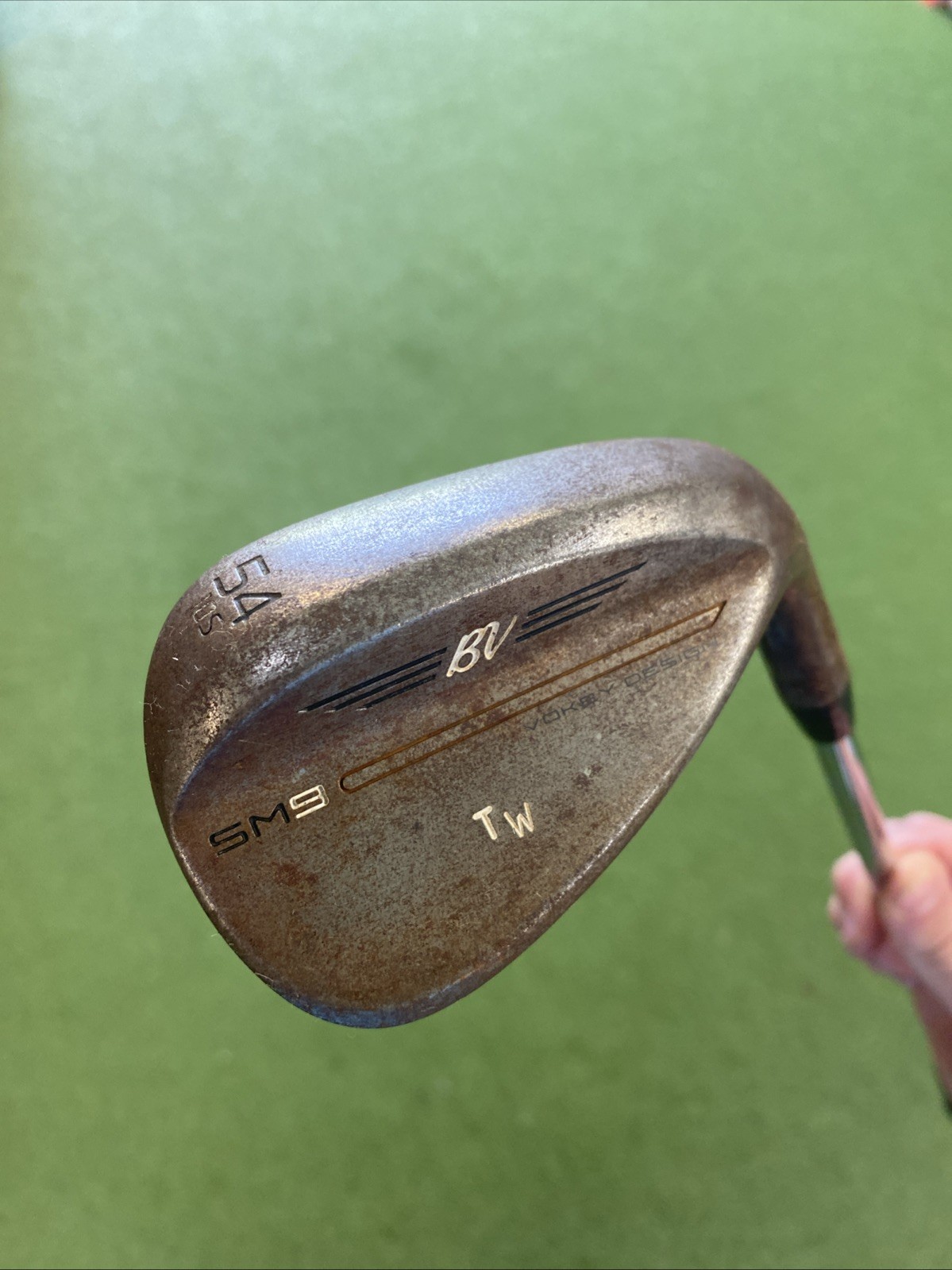 Tour Issue Titleist Vokey SM9 Raw 54.10* Sand Wedge Dynamic Gold Stiff Flex - Image 3