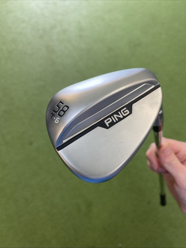 Used Ping S159 Black Dot 58.06* T Grind Lob Wedge Nippon Wedge Flex Steel - Image 3
