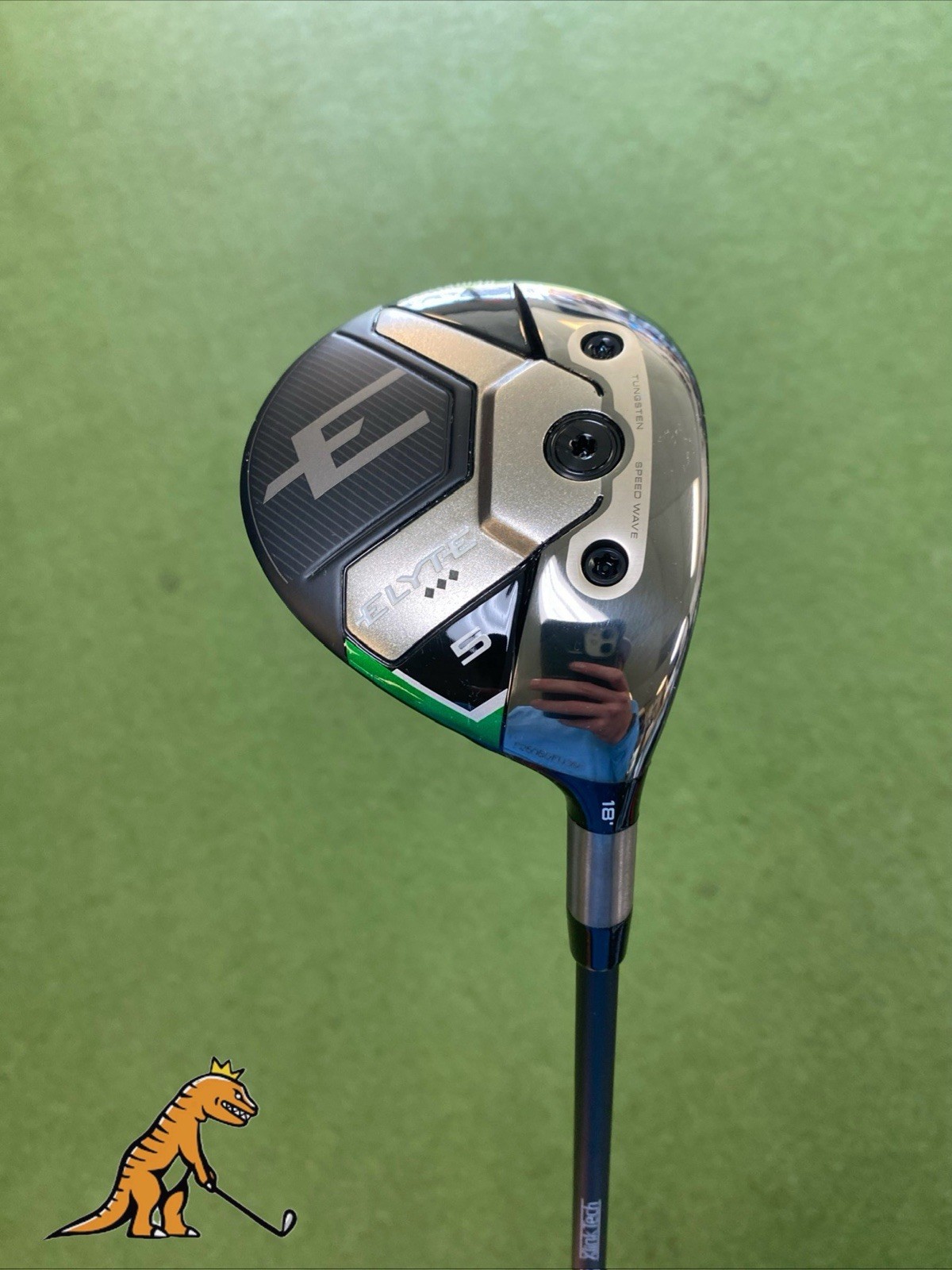 Used RH Callaway Elyte Triple Diamond 18* 5-Wood Tensei 1K Black 85g Stiff Flex