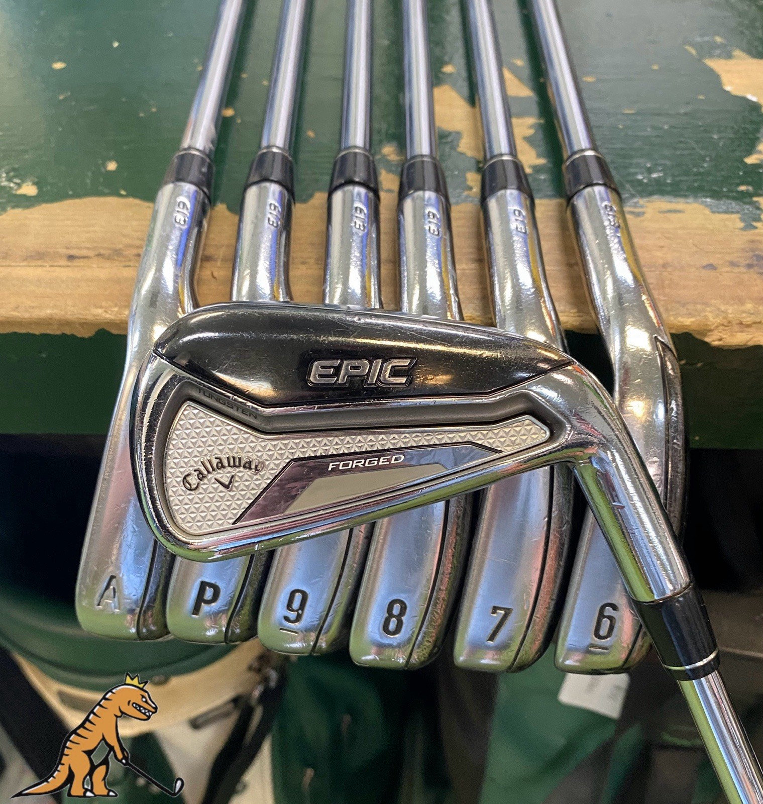 Used RH Callaway Epic Forged E19 Iron Set 5-PW-GW True Temper AMT Red R300 Steel