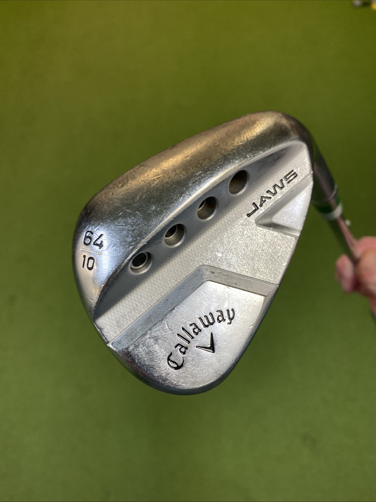 Used RH Callaway Jaws Full Toe 64.10* Lob Wedge Dynamic Gold S200 Steel 115g - Image 3