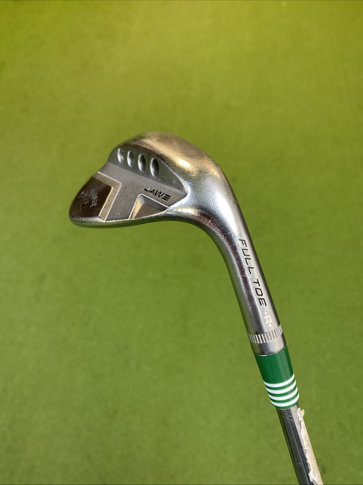 Used RH Callaway Jaws Full Toe 64.10* Lob Wedge Dynamic Gold S200 Steel 115g - Image 4