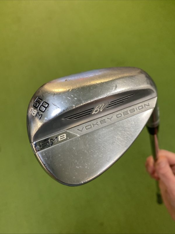 Used Titleist Vokey SM8 Tour Chrome 58.08* Lob Wedge BV Steel Wedge Flex - Image 3