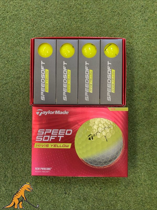 TaylorMade 2024 Speed Soft Hi-Vis Yellow 2 Dozen Golf Balls New