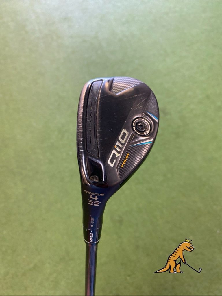 Used LH TaylorMade Qi10 Tour 22* 4 Rescue Hybrid Aldila RIP Phenom Graphite 4H