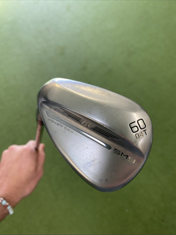Used LH Titleist Vokey SM9 Tour Chrome 60.04* T Grind Lob Wedge BV Steel - Image 3