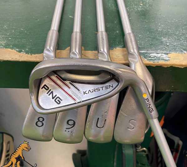 Used Ping Karsten Yellow Dot Iron Set 7-SW KS 401 Graphite Regular Flex