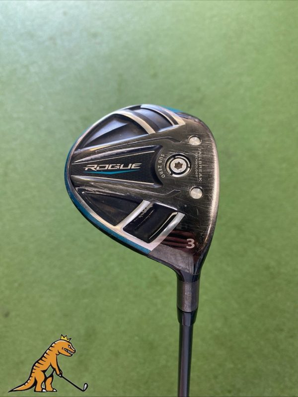 Used RH Callaway Rogue Sub Zero 15* 3-Wood HZRDUS Yellow 76g Graphite Stiff Flex