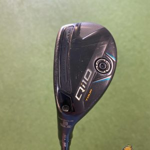 Used LH TaylorMade Qi10 Tour 19.5* Rescue Hybrid HZRDUS RDX Smoke Graphite Stiff