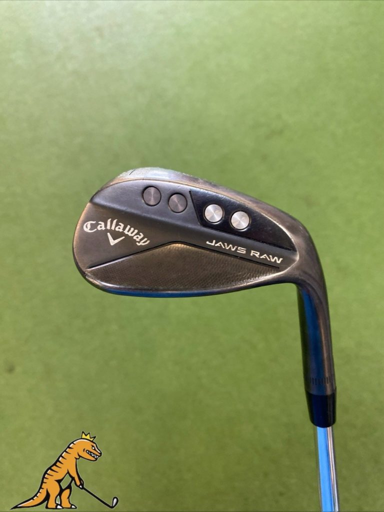 Used RH Callaway Jaws Raw Black 58.12* Lob Wedge Dynamic Gold Spinner Steel