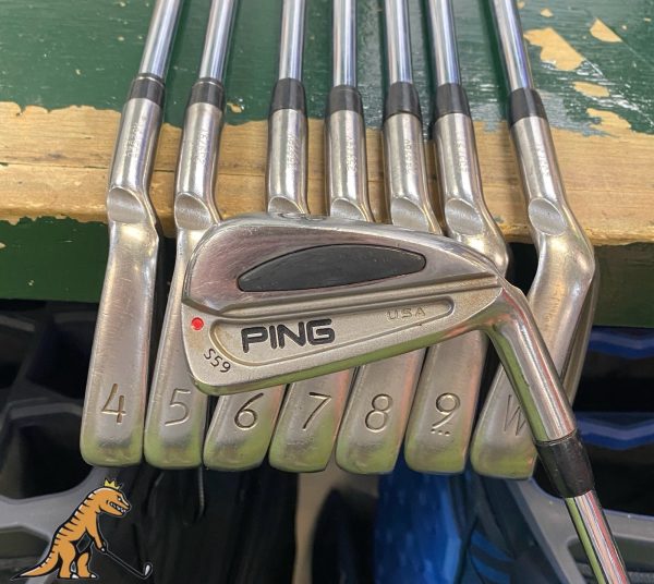 Used RH Ping S59 Red Dot Iron Set 3-PW Cushin Stiff Flex Steel