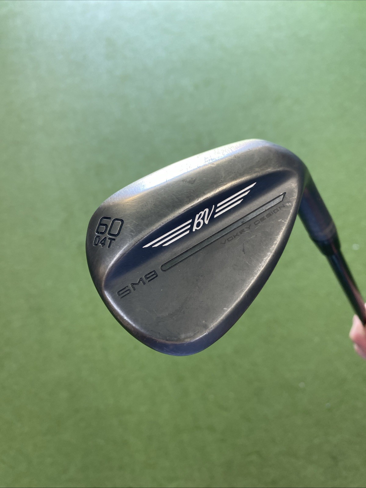 Used RH Titleist Vokey SM9 Jet Black 60.04* T Grind Lob Wedge Dynamic Gold Tour - Image 3