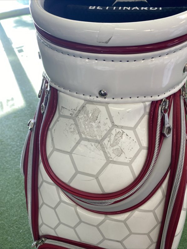 Bettinardi Tour Department White/Red Staff Stand Bag Leather 5-Way